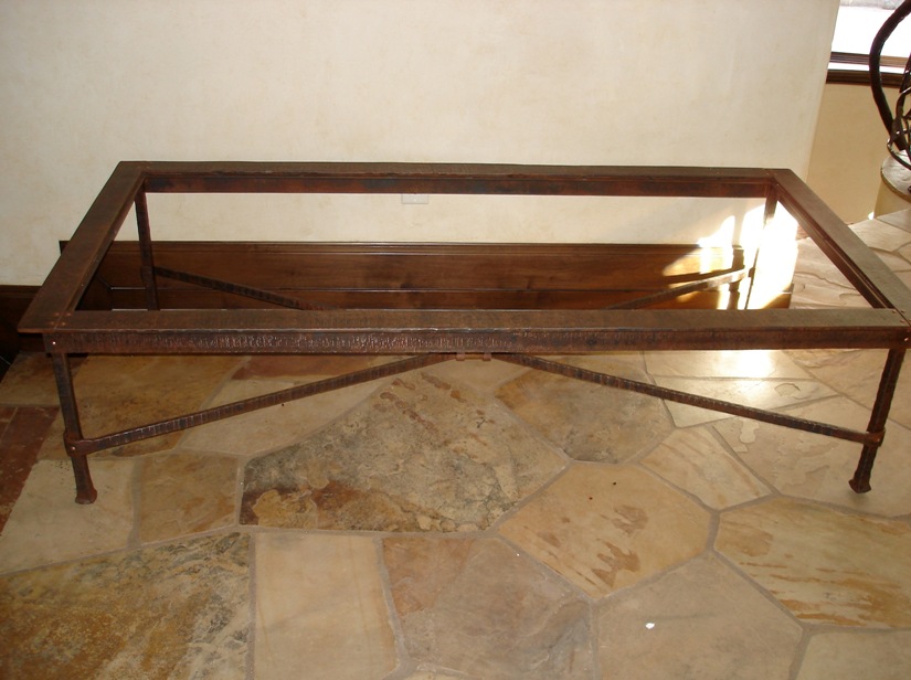 Hand Chiseled & Forged Steel Coffee Table